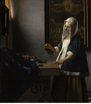 Vermeer: Woman Holding a Balance